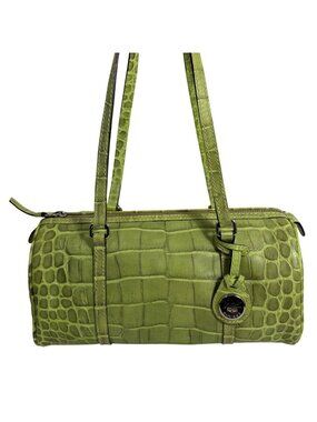 VTG Dooney & Bourke Alligator Croc Embossed Kiwi Green Leather Bag NWT